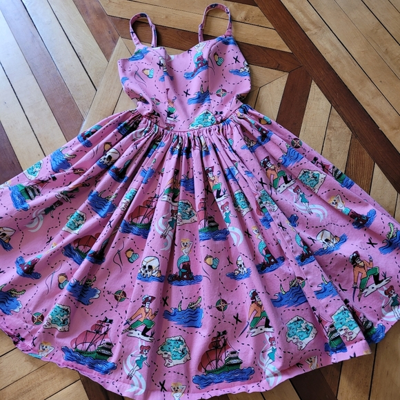 Pinupgirl Couture pink Neverland dress xs - Picture 4 of 8